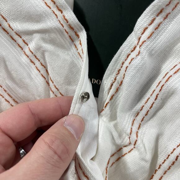 MEADOW RHODES JUMP SUIT WOMENS SMALL WHITE ROMPER ONE PIECE NWT NEW STRIPE *READ - Picture 7 of 14